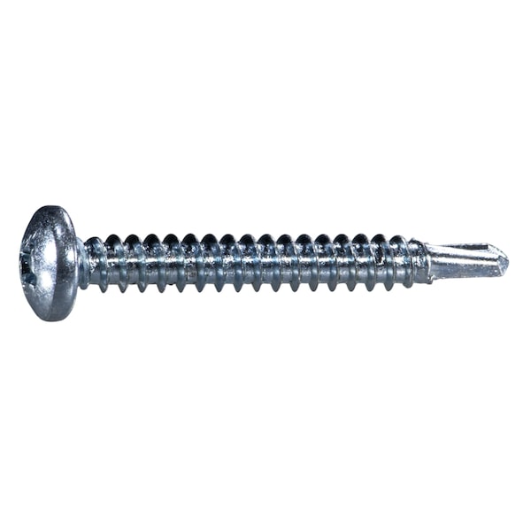 Midwest Fastener Self-Drilling Screw, #10 x 1-1/2 in, Zinc Plated Steel Pan Head Phillips Drive, 100 PK 03325 - main